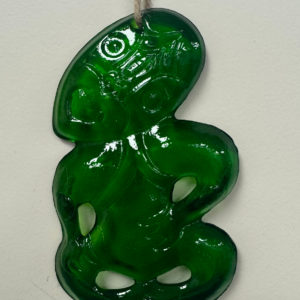 MRd Glass Green Tiki Med