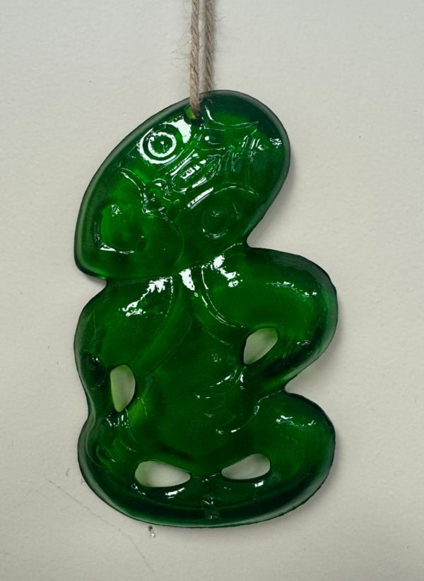 MRd Glass Green Tiki Med